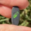 Flagstone pattern solid black opal 2.6 ct